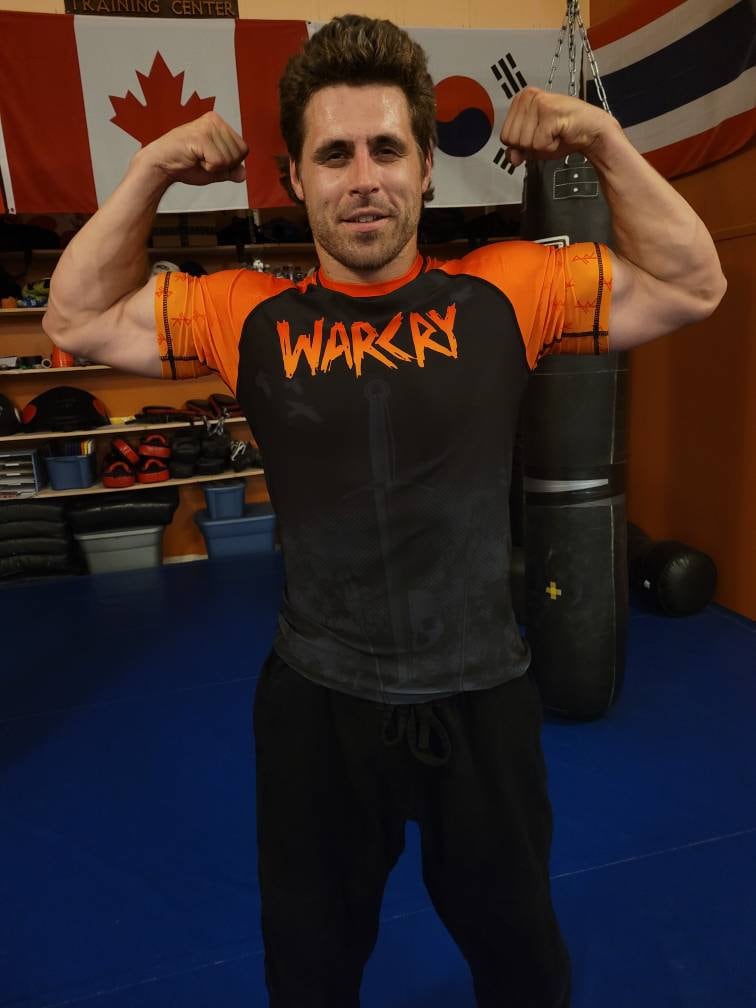 Raven Feeder - Orange WARCRY Short Sleeve Rashguard - BJJ - No-Gi - Rash guard - Fight Wear - Viking - Pagan - Heathen - WARCRY