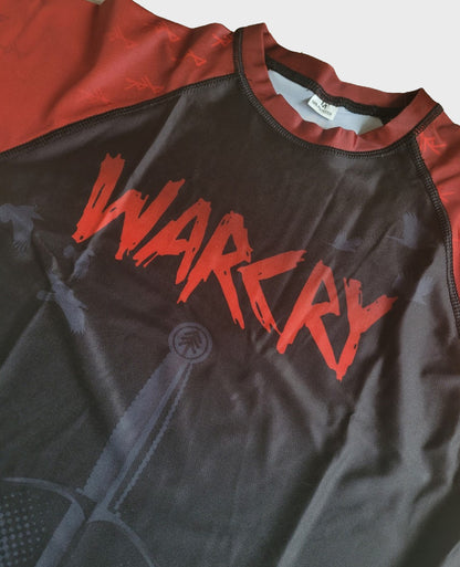 Raven Feeder - Red WARCRY Short Sleeve Rashguard - BJJ - No-Gi - Rash guard - Fight Wear - Viking - Pagan - Heathen - WARCRY