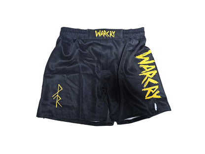 WARCRY mma Gold Shorts Mixed Martial Arts Presents Kickboxing Muay Thai Bindrune Rune no gi BJJ jiu jitsu shorts BJJ Gifts