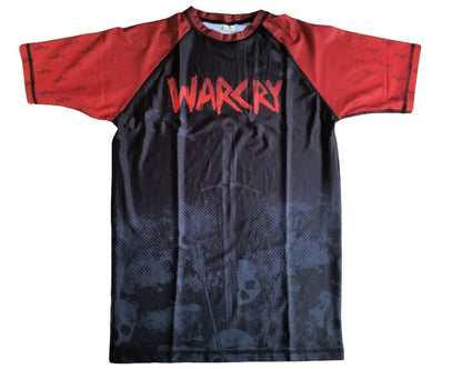 Raven Feeder - Red WARCRY Short Sleeve Rashguard - BJJ - No-Gi - Rash guard - Fight Wear - Viking - Pagan - Heathen - WARCRY